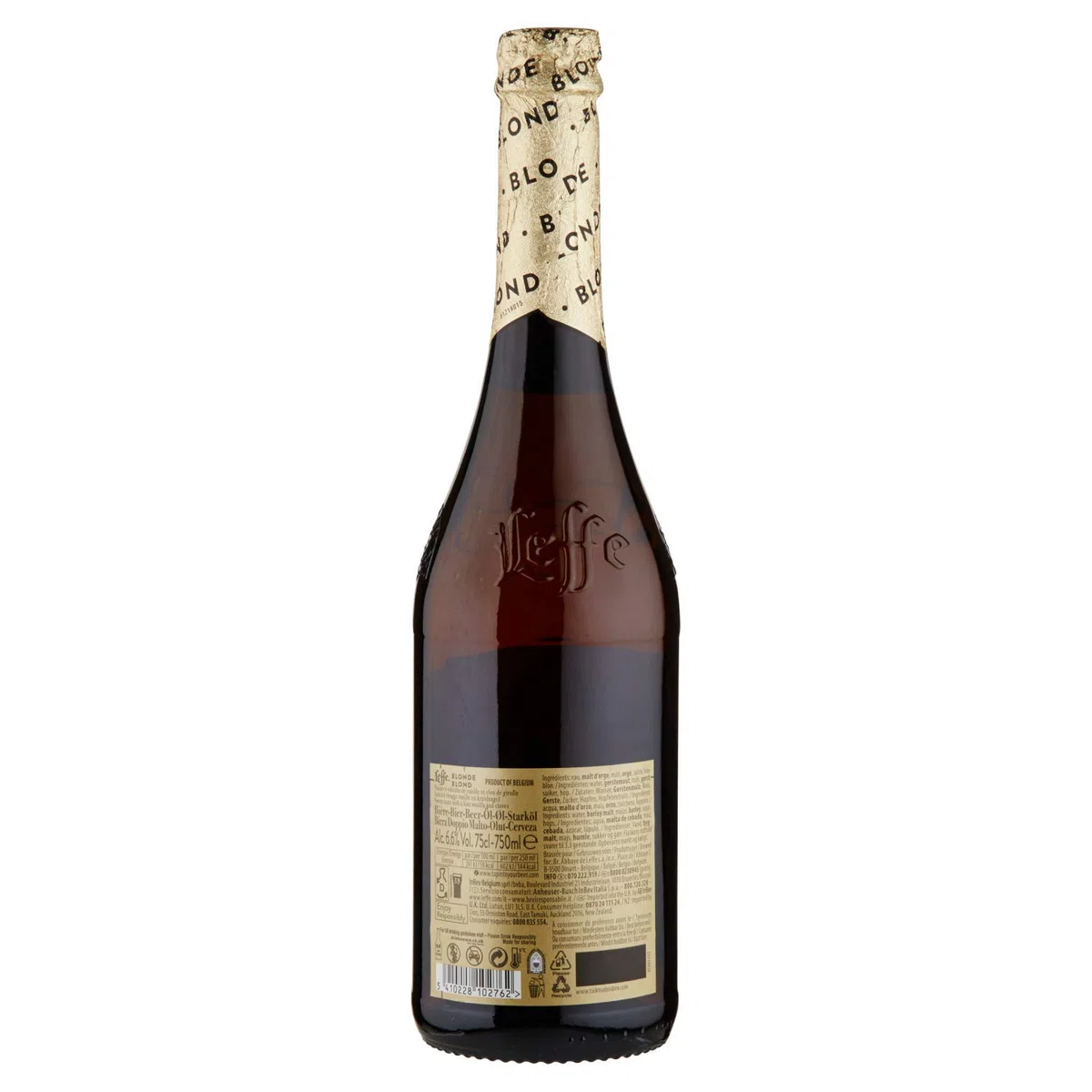 Leffe Blonde, Birra Bottiglia - Pacco da 6x75cl