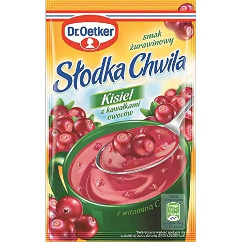Dr.Oetker Kisiel Hot Jelly Treat Cranberry Slodka Chwila Zurawina, confezione da 5