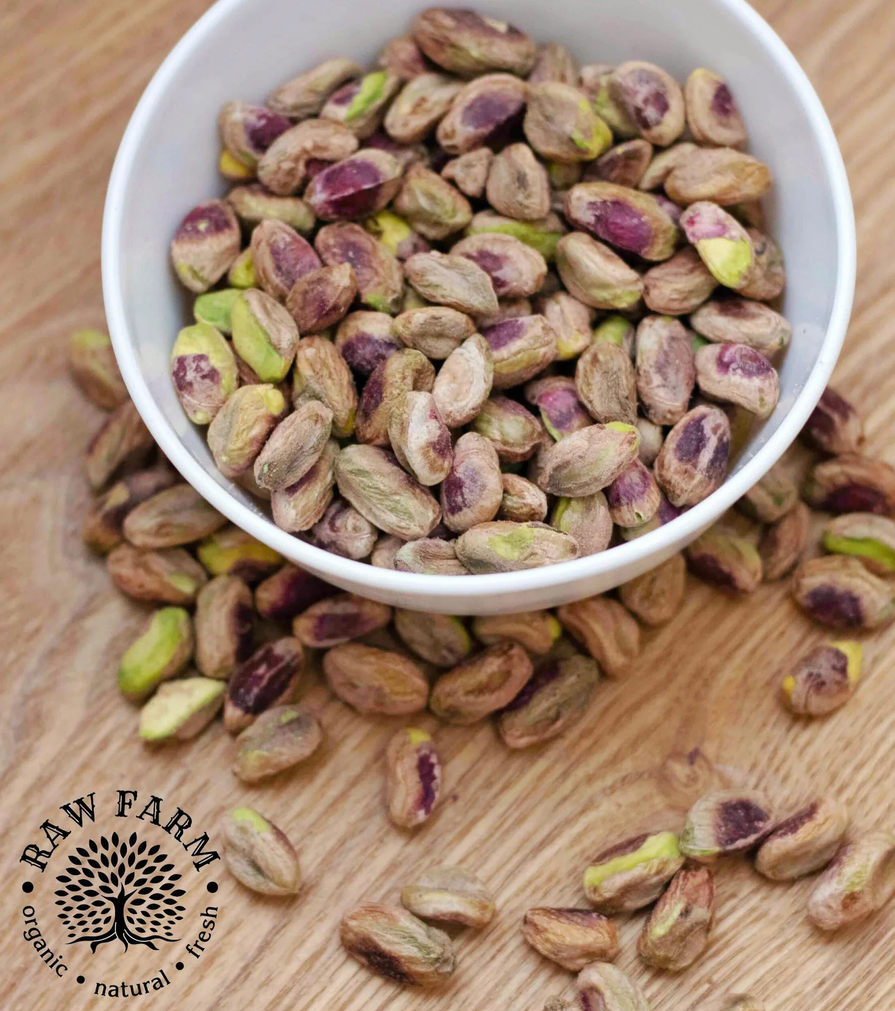 Raw Farm – Pistacchi interi crudi sgusciati – 500 g – Senza glutine – Senza soia